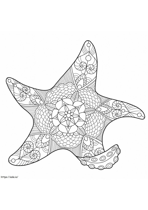 Estrela do Mar Dura para colorir