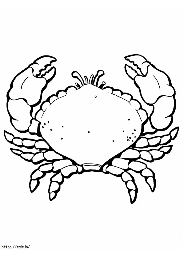 Coloriage Crabe de base à imprimer dessin