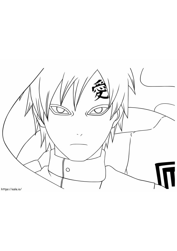 Enfréntate A Gaara coloring page