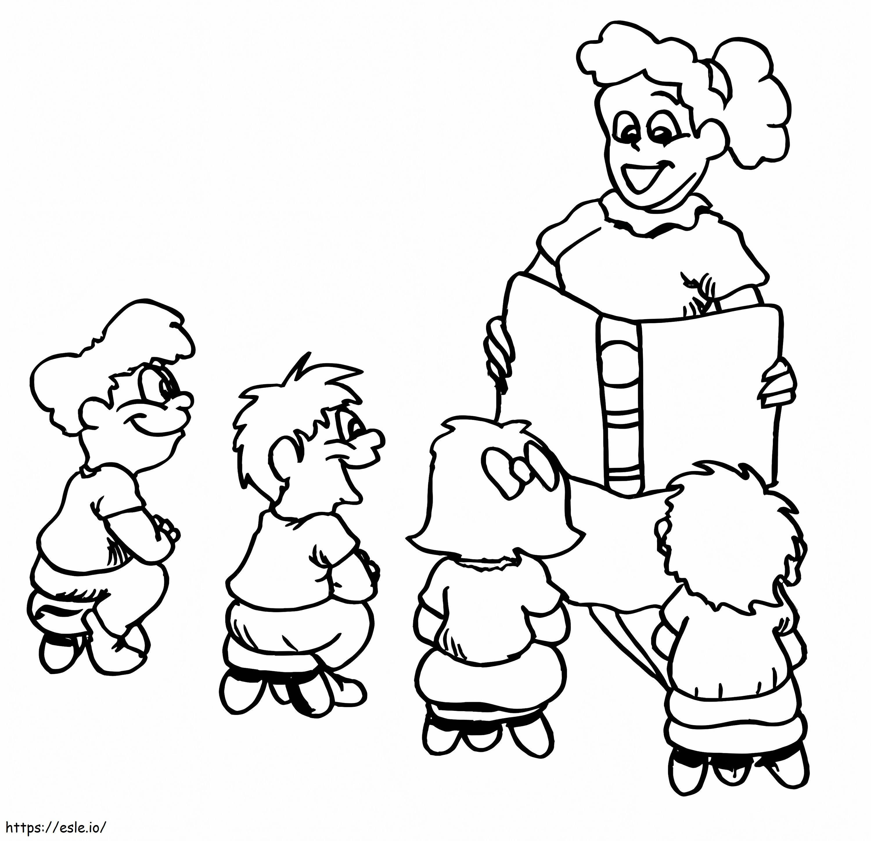 Teacher Smiling coloring page