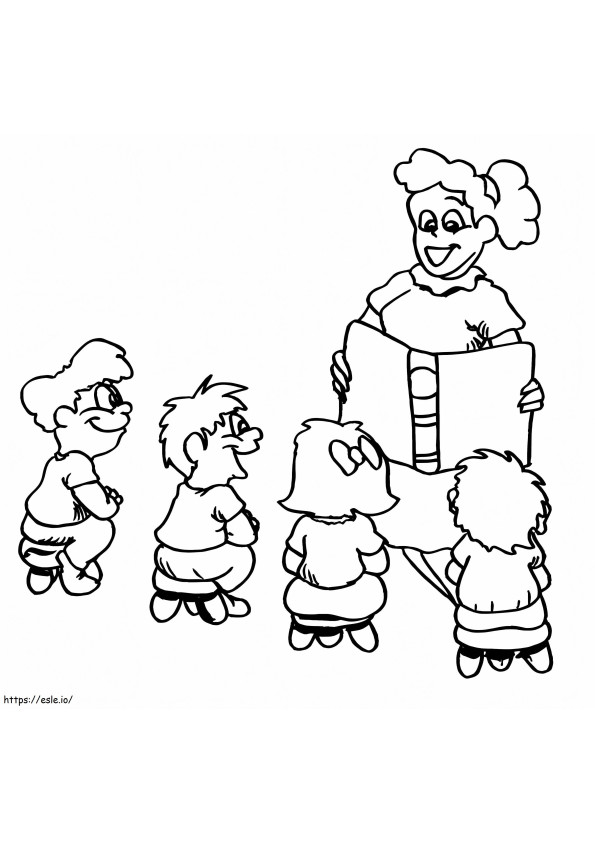 Teacher Smiling coloring page