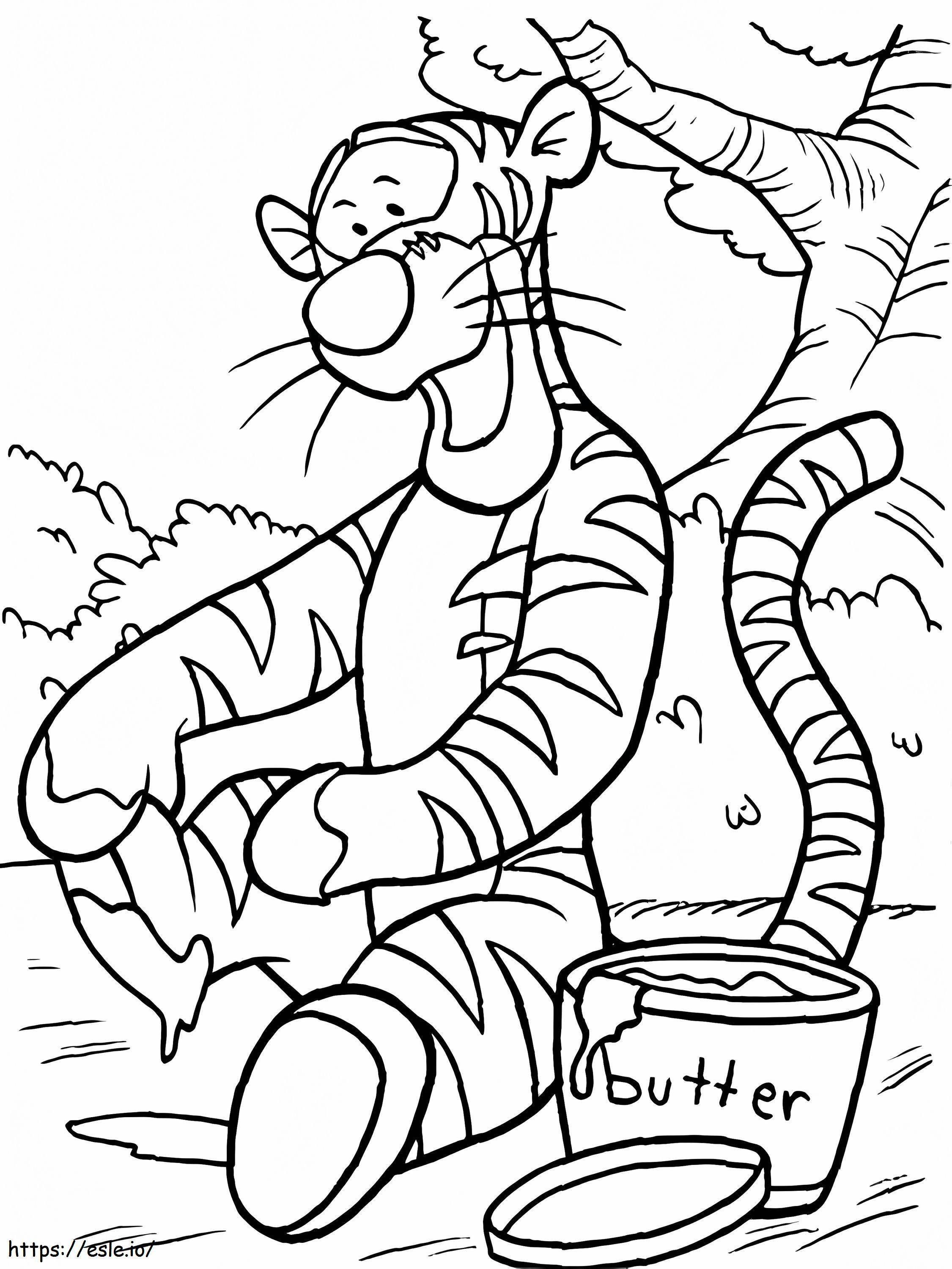 Tigger With Butter coloring page
