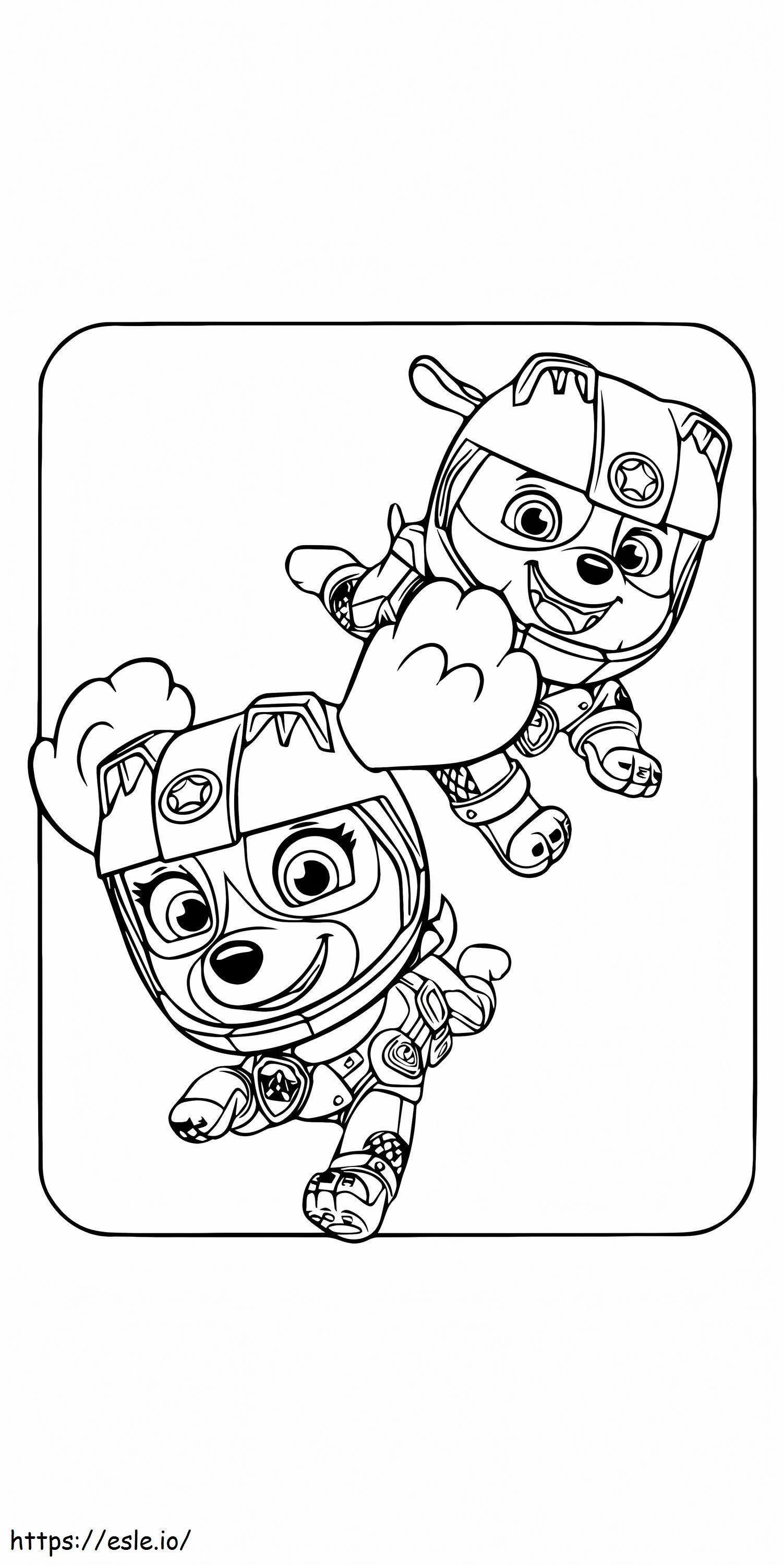 Paw Patrol Moto Pups Paw Patrol Group coloring page