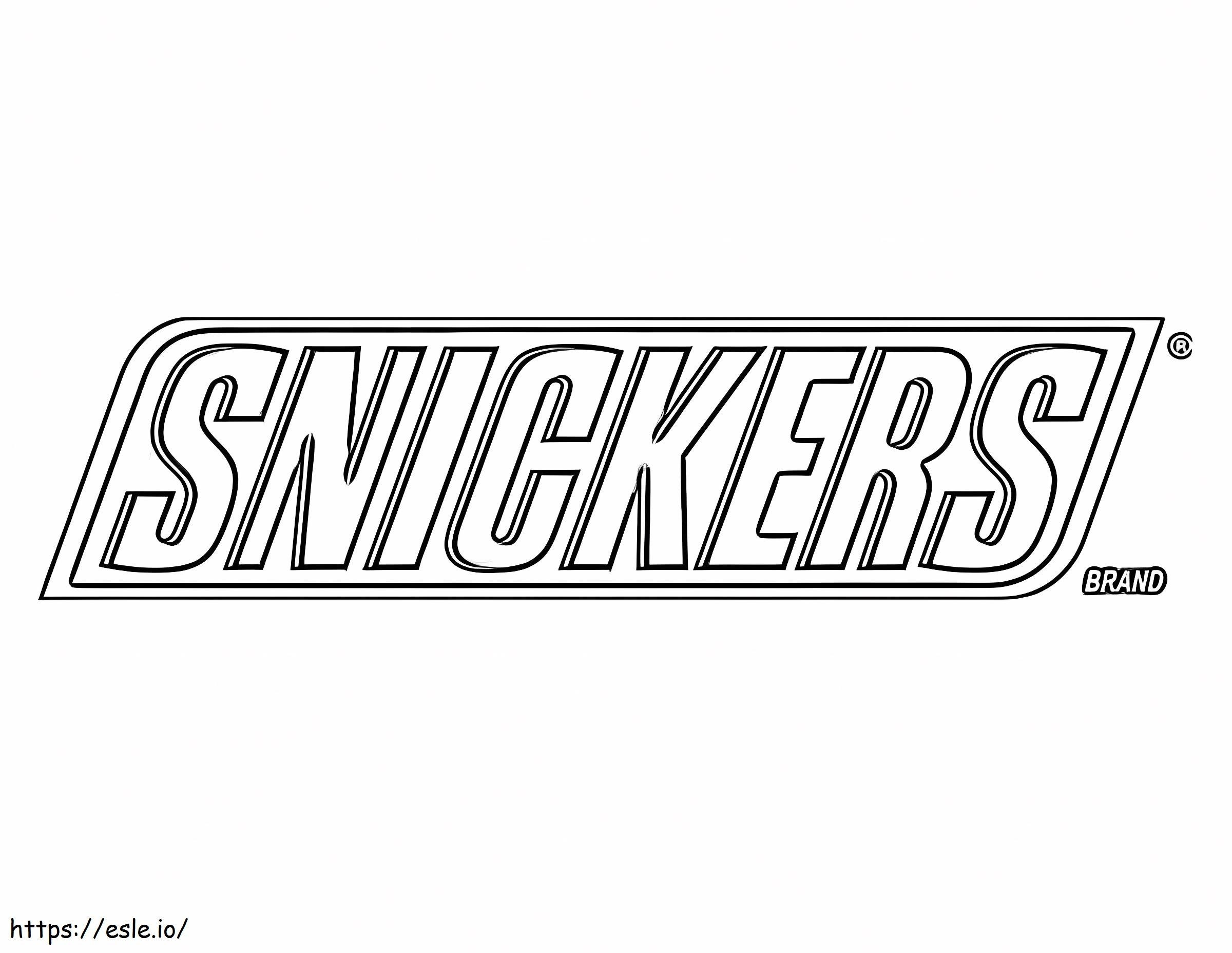Logotipo de Snickers Con para colorear