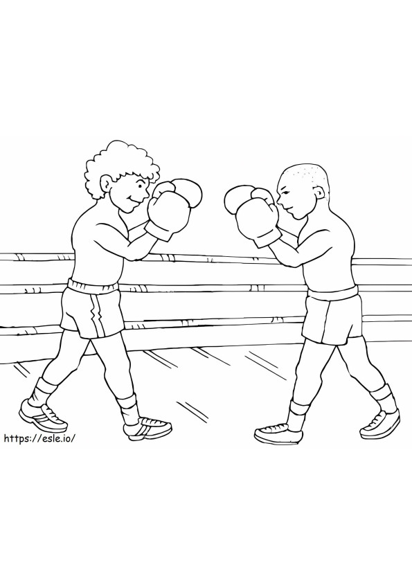 The Best Free Boxing coloring page