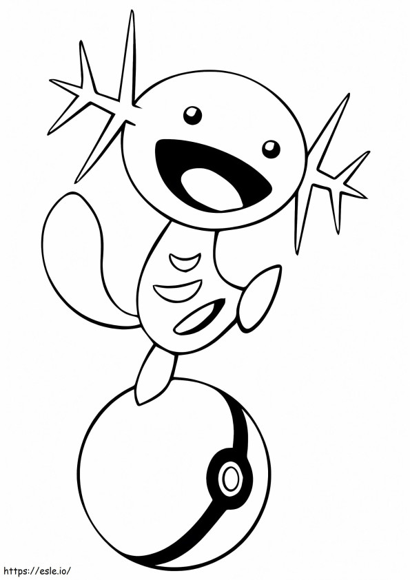 Wooper A Pokeball coloring page