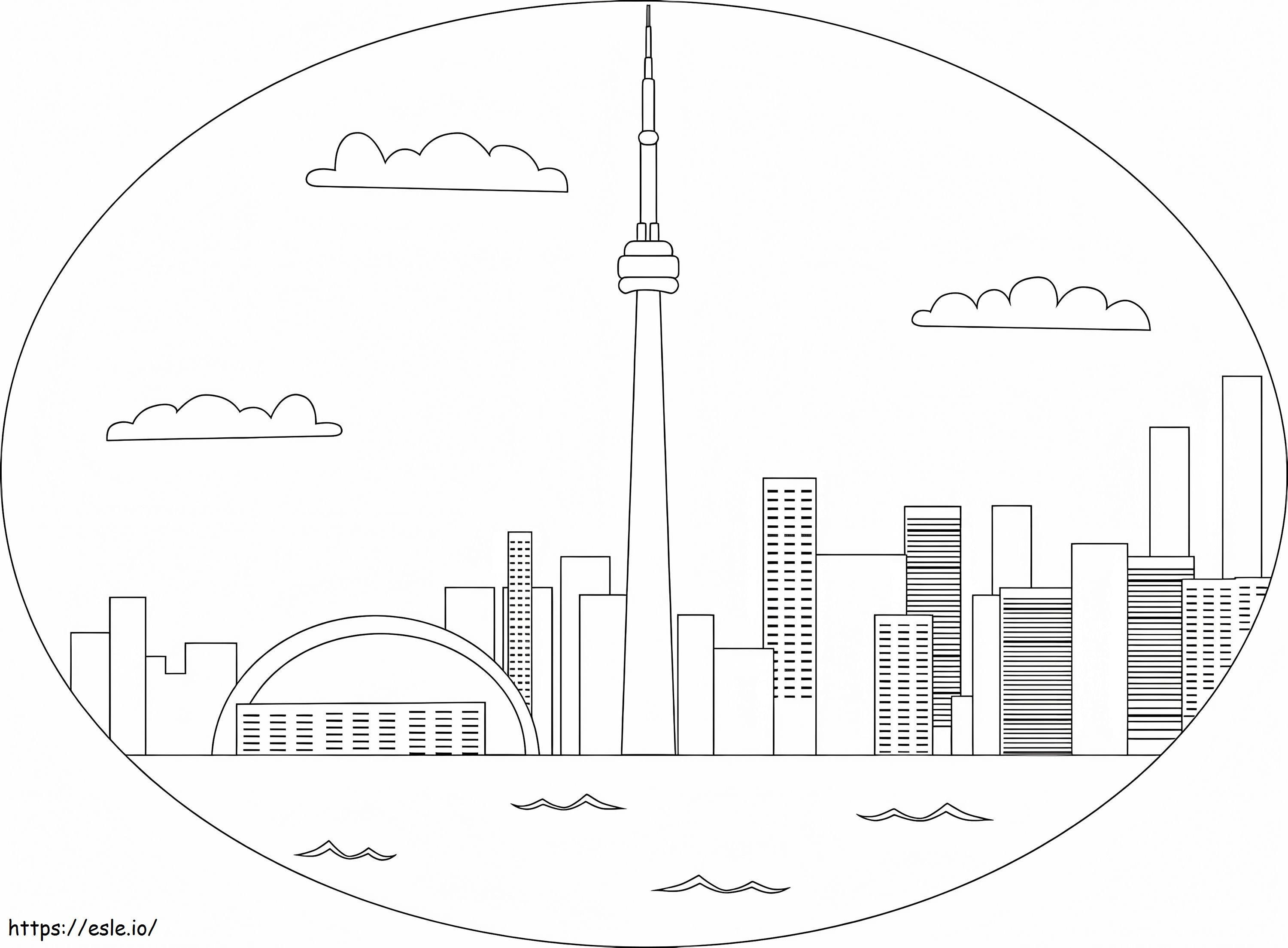CN Tower coloring page