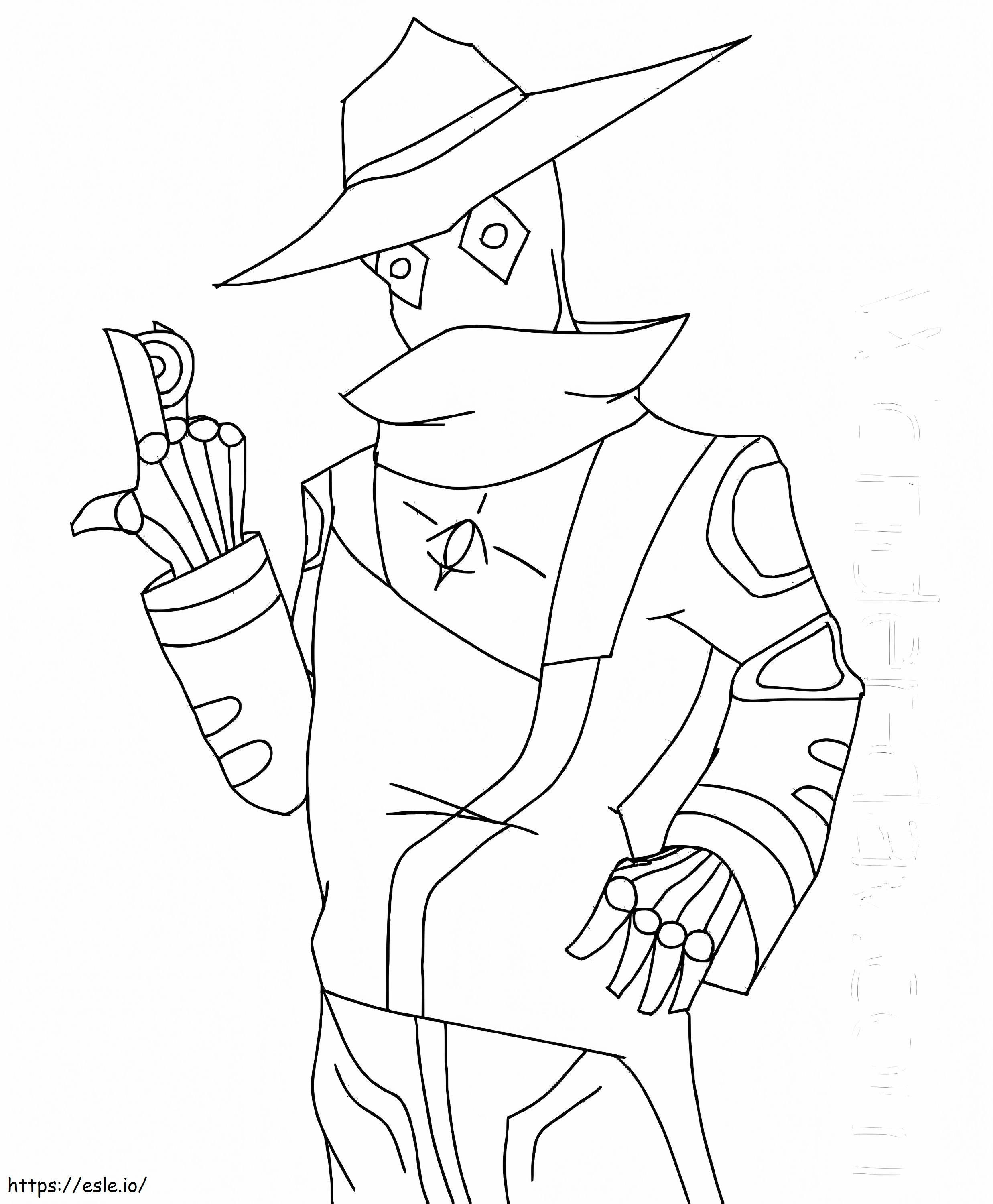 Valorant Cypher coloring page