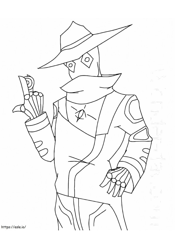Valorant Cypher coloring page