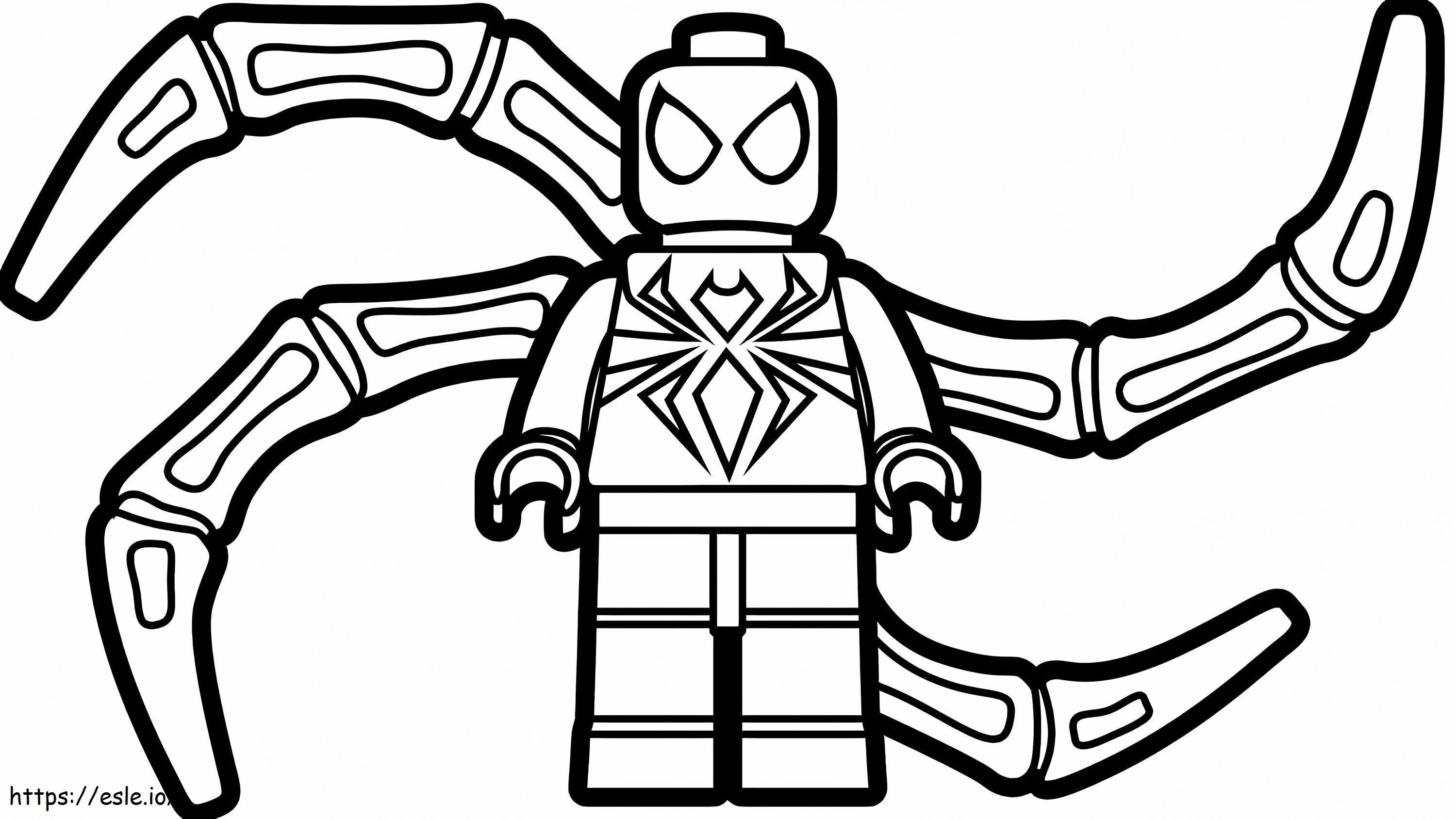Lego Iron Spiderman värityskuva