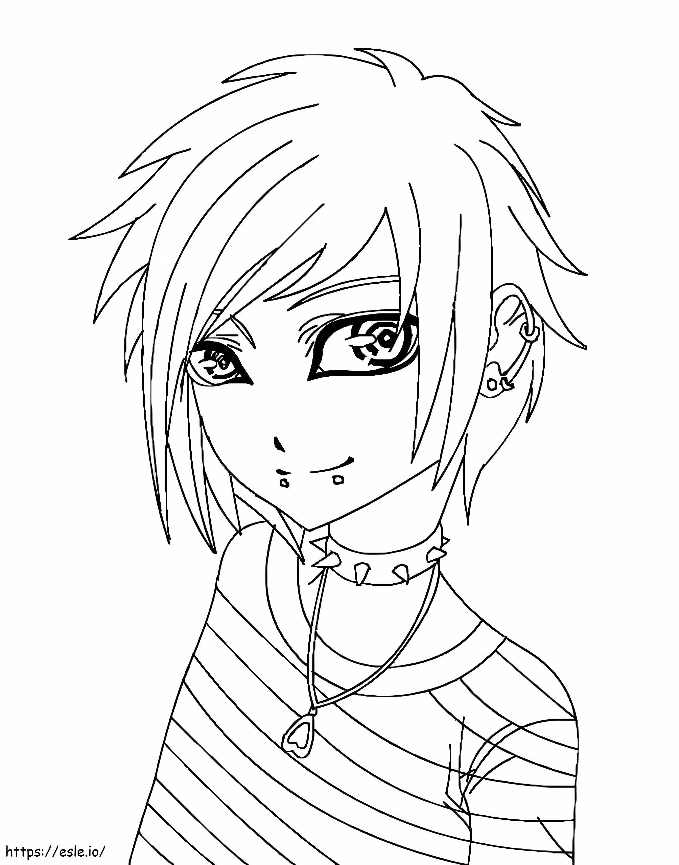 Emo To Color coloring page