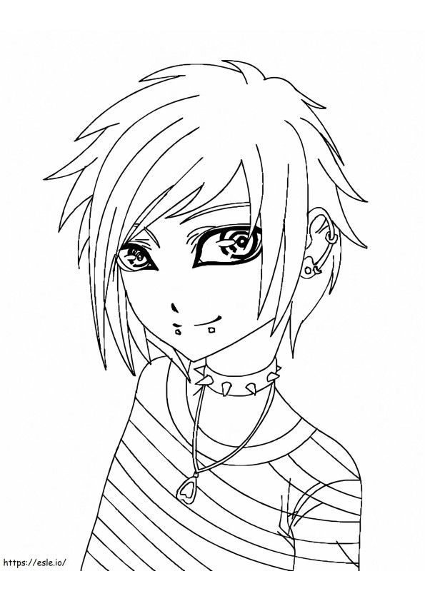 Emo To Color coloring page