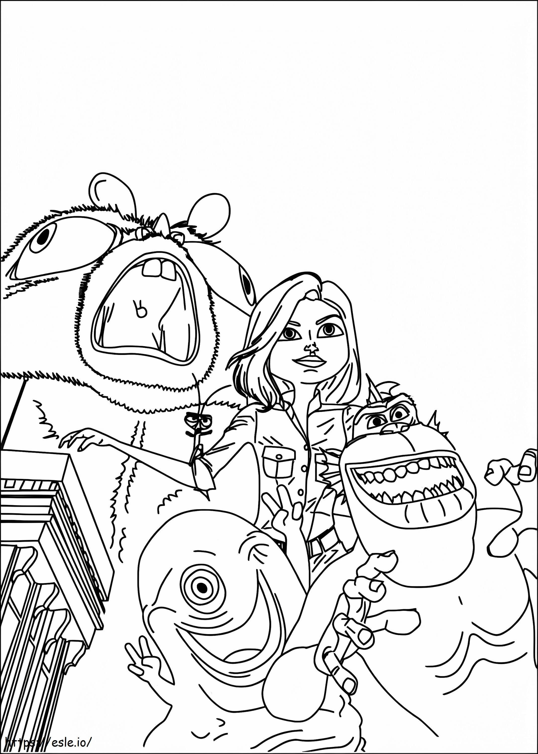 Free Printable Monsters Vs Aliens coloring page