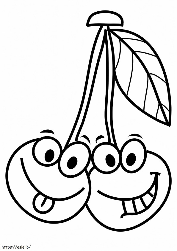 1528426353 The Cherries Making Funny Faces A4 coloring page