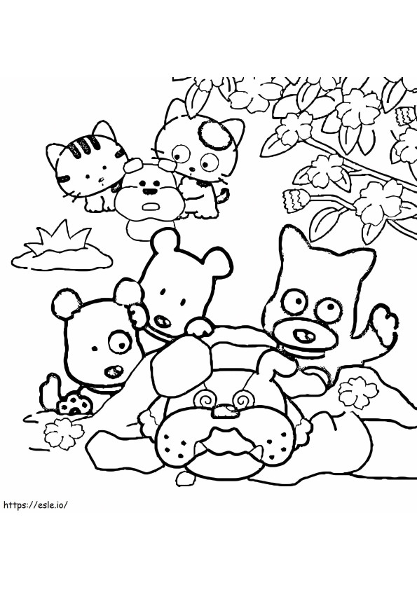 Coloriage Gratuit Tama et ses amis à imprimer dessin