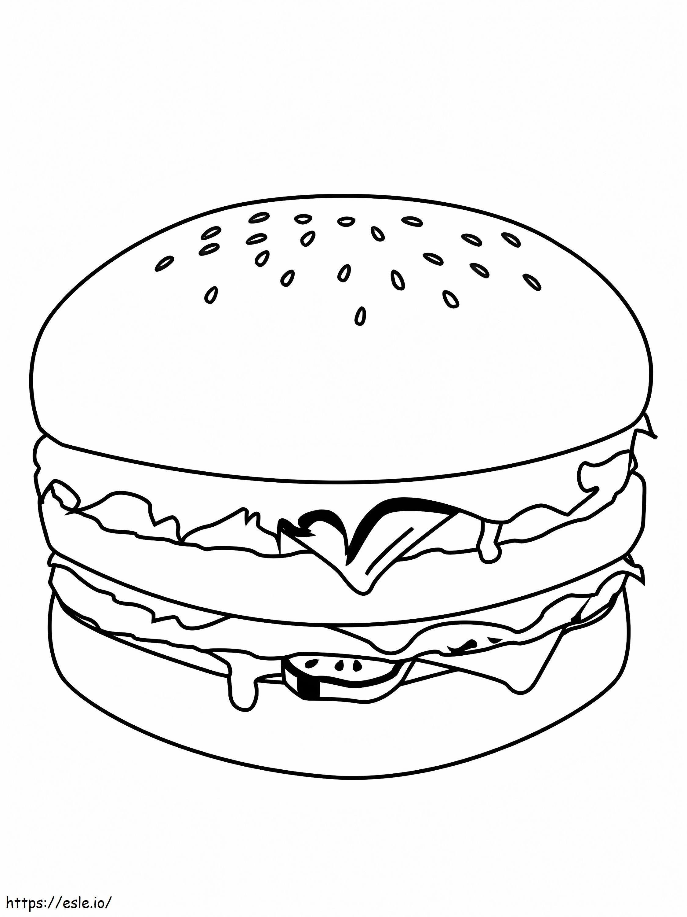 Buon hamburger da colorare