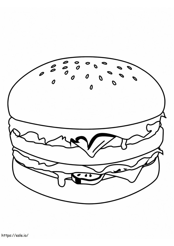 Bom hambúrguer para colorir
