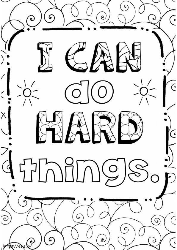 I Can Do Hard Things Scaled coloring page