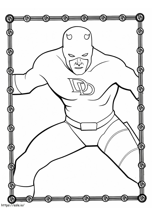 Free Printable Daredevil coloring page