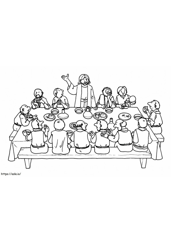 Last Supper 6 coloring page