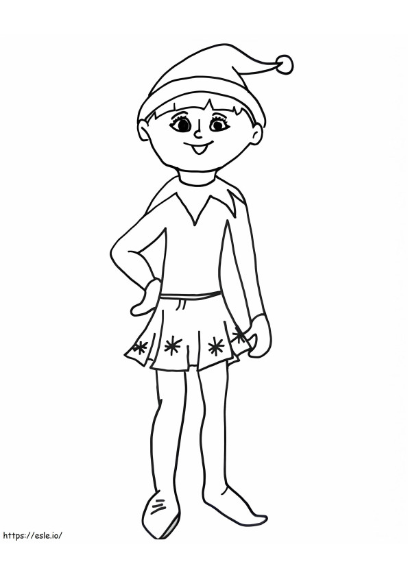 Lachende Elf Op De Plank