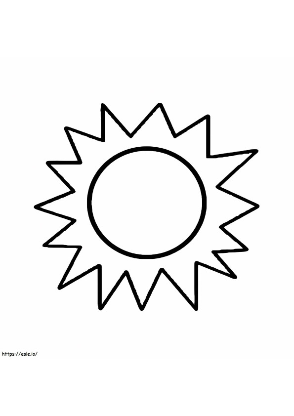 Easy Sun 1 coloring page