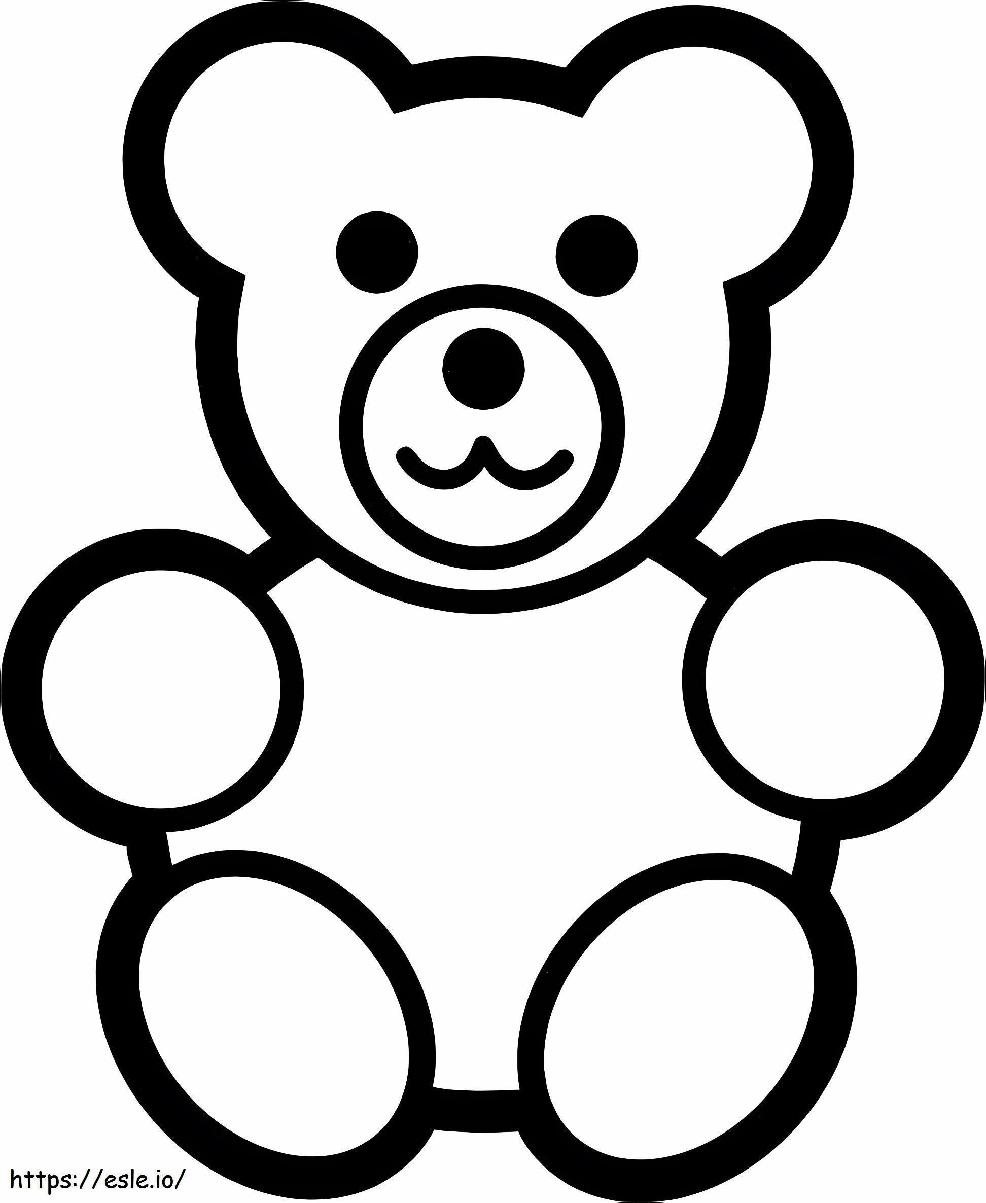 Teddybeer-vector kleurplaat kleurplaat