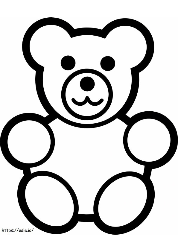 Vektor Beruang Teddy Gambar Mewarnai