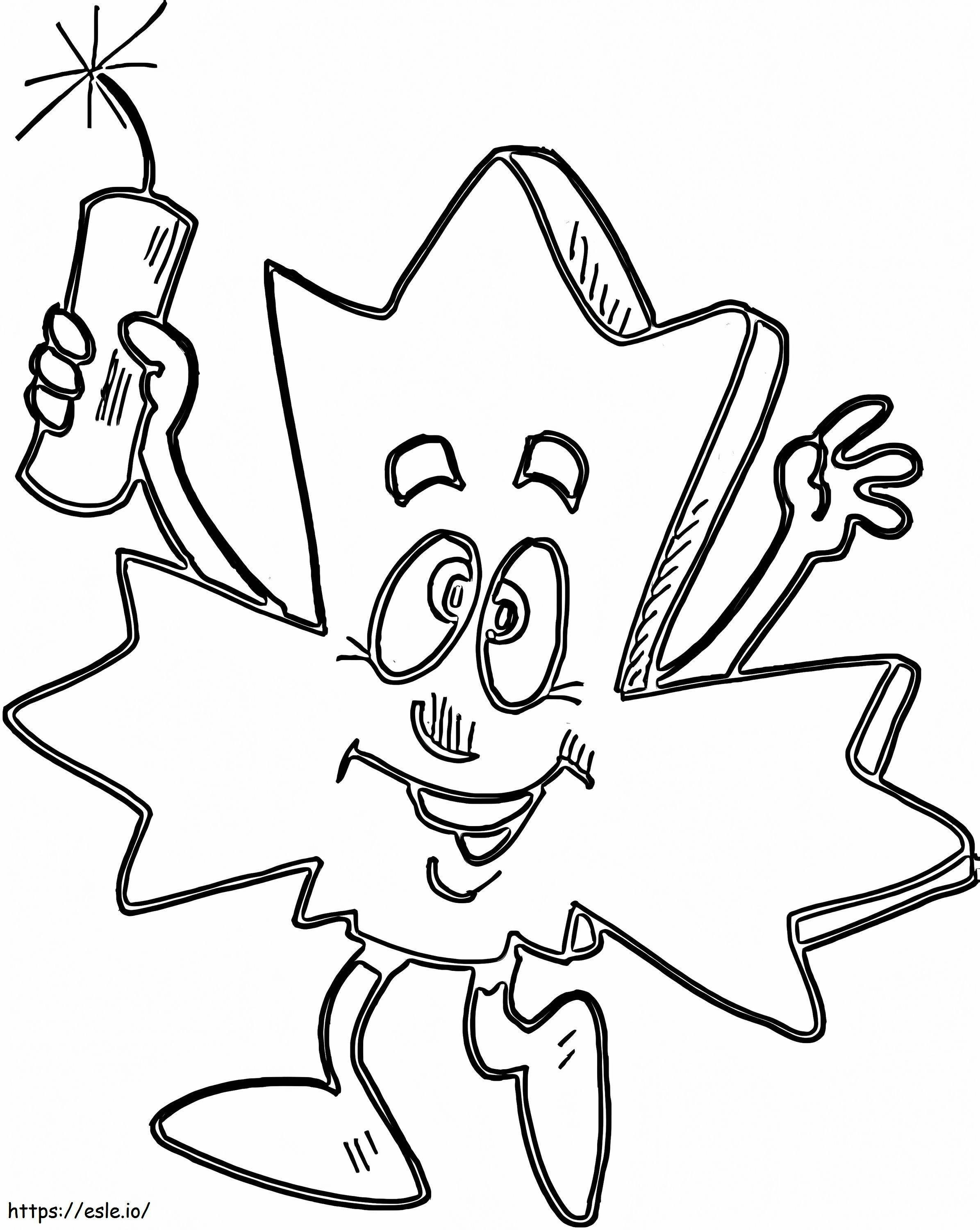 Fun Maple Leaf coloring page