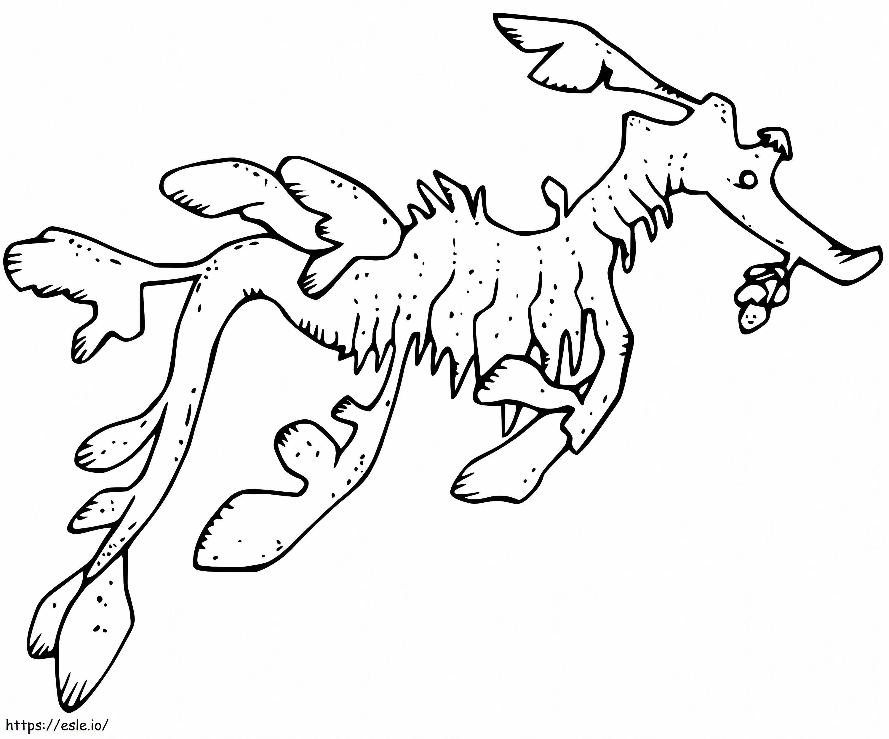 Naga Laut yang lemah Gambar Mewarnai
