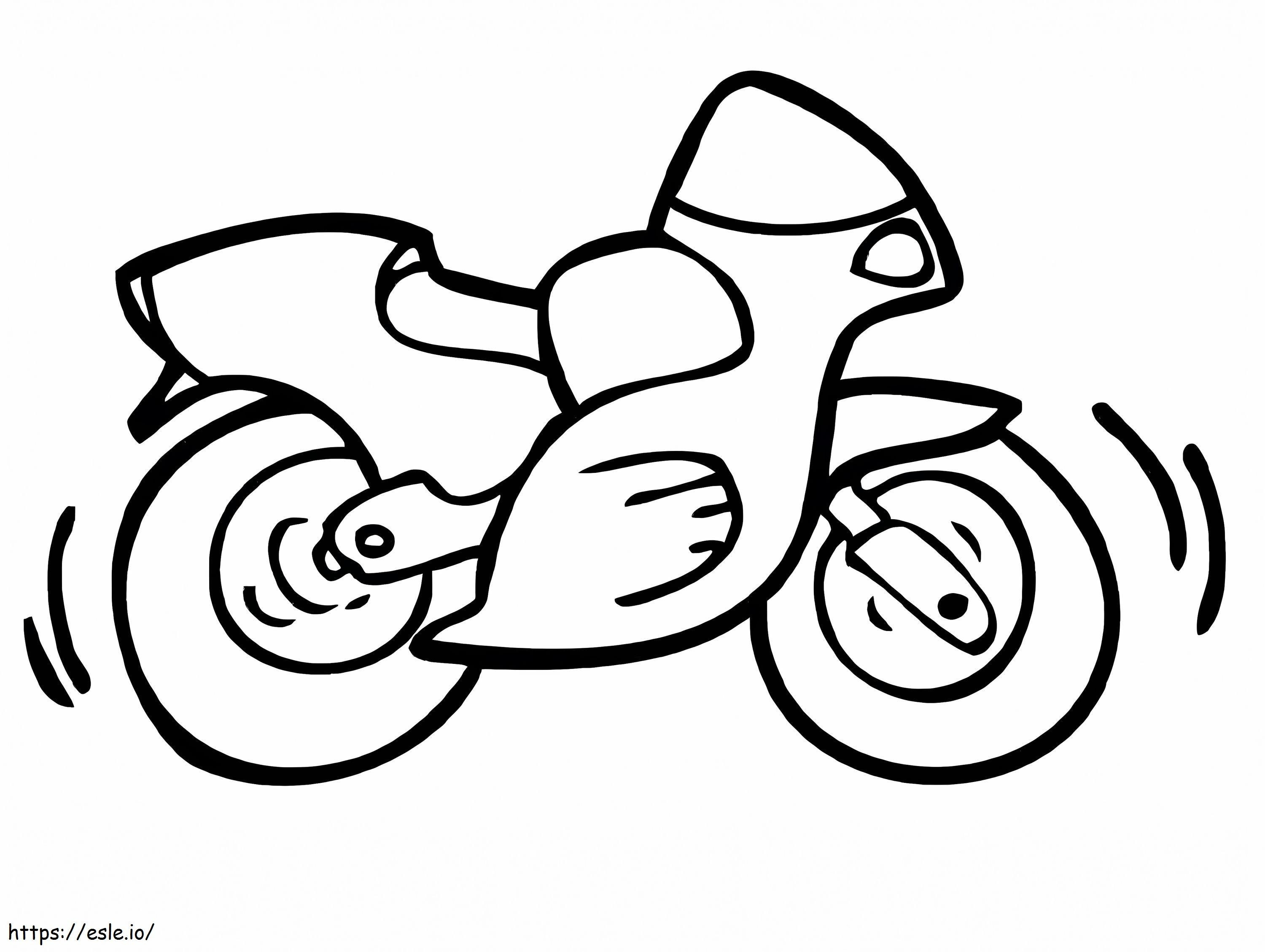 Linda motocicleta para colorir