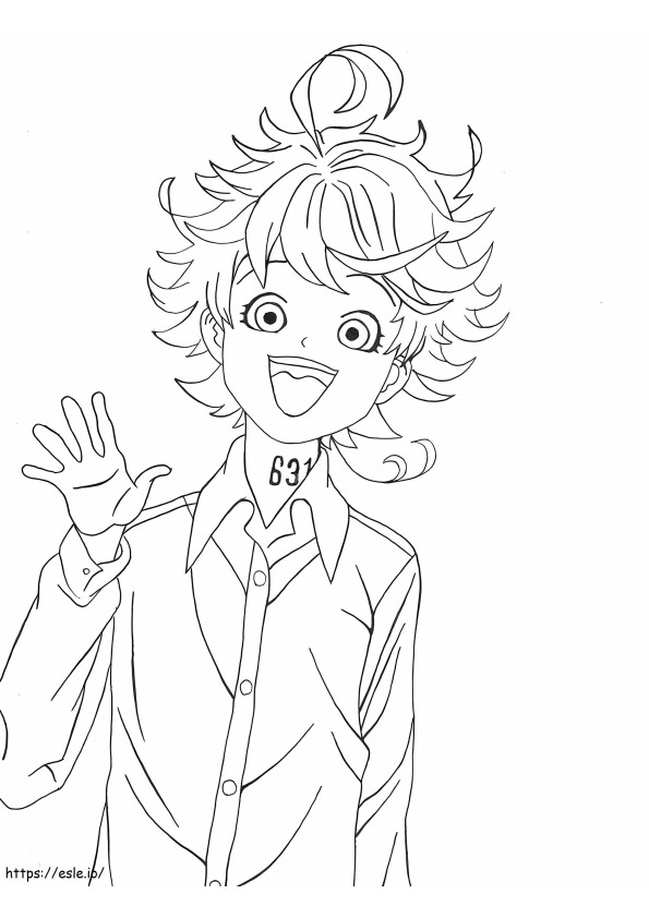 Cute Emma From The Promised Neverland coloring page