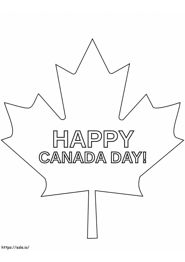 Canada Day 4 coloring page