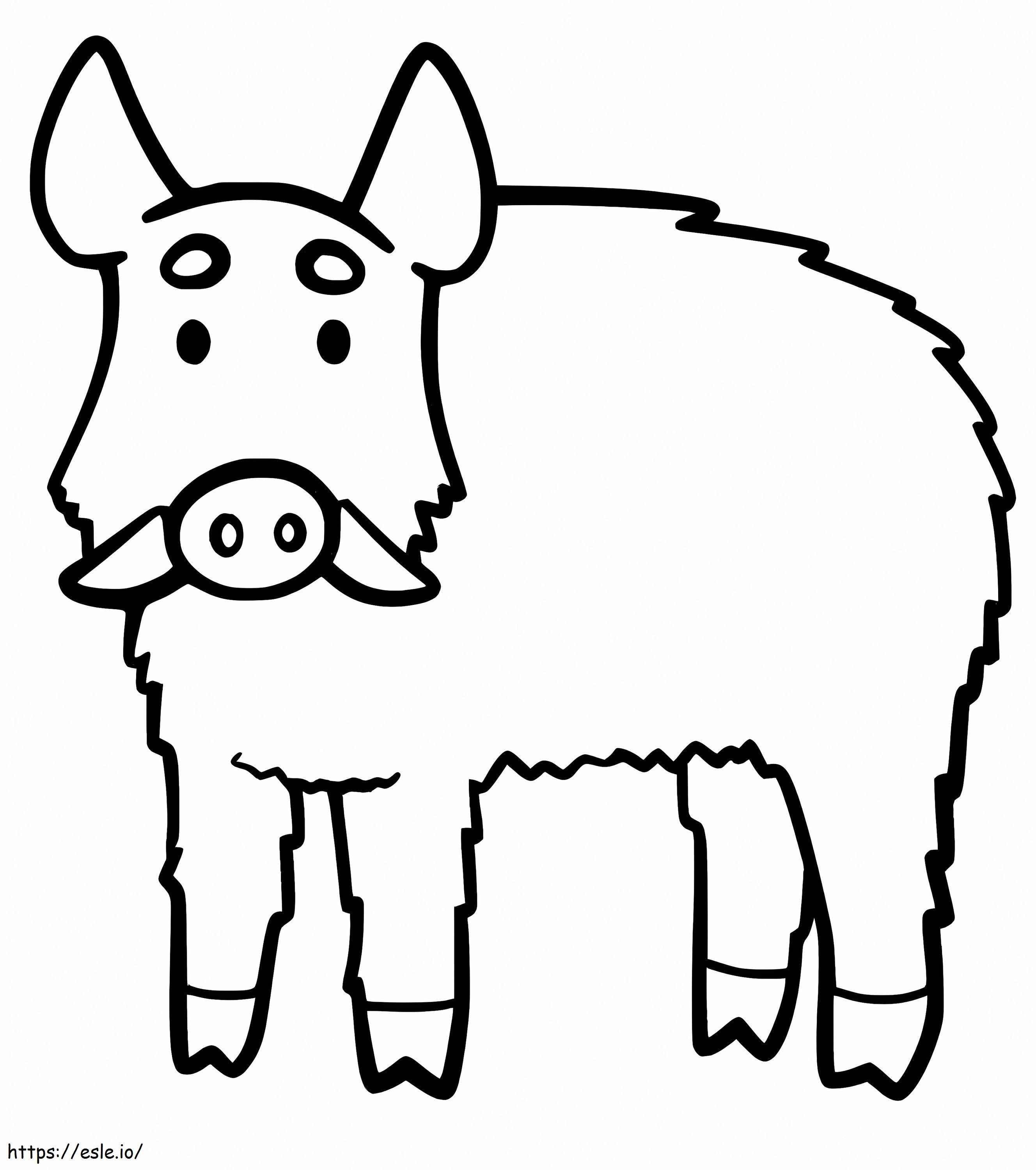Wild Boar Drawing coloring page