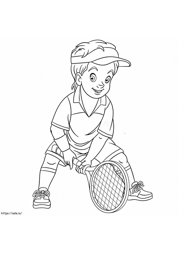 Tennis 1 coloring page