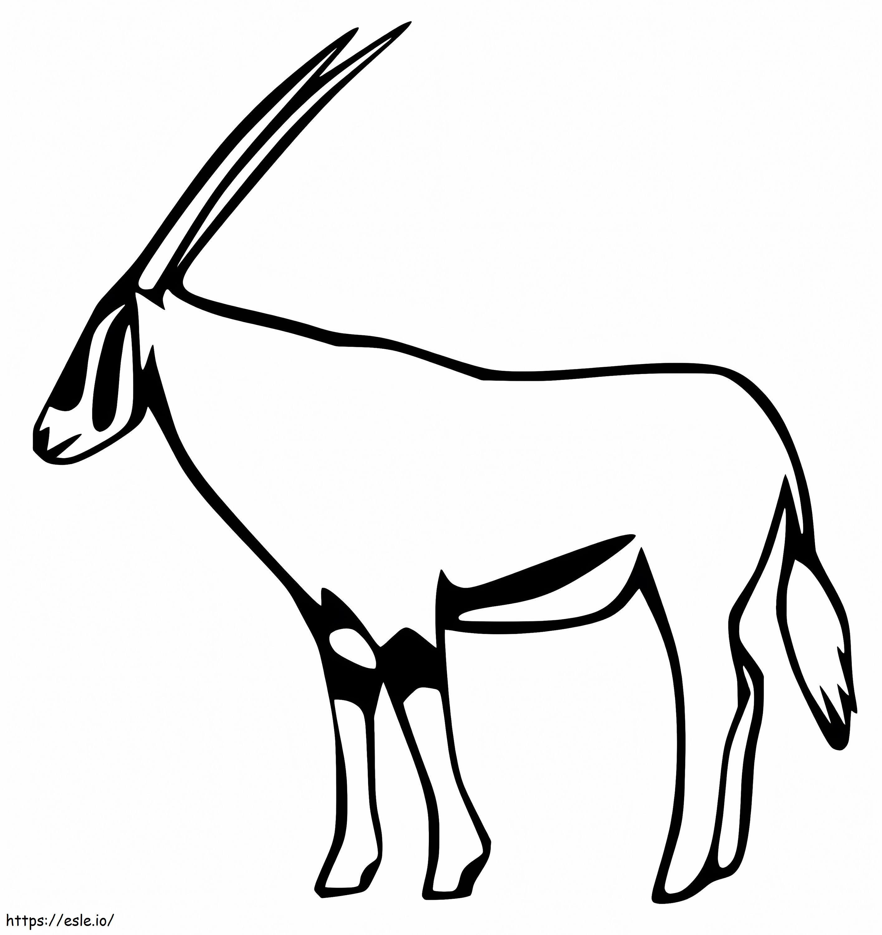 Gazelle yang dapat dicetak Gambar Mewarnai