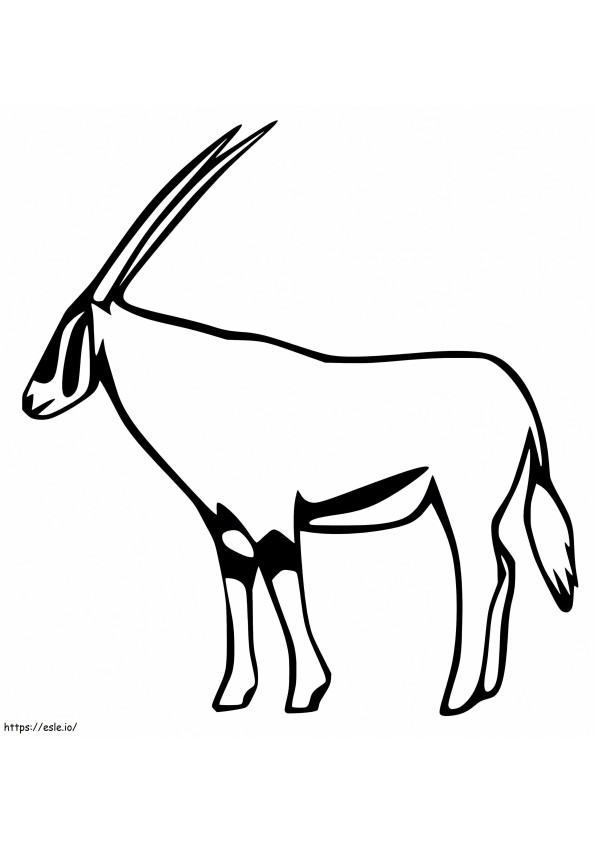Afdrukbare Gazelle kleurplaat