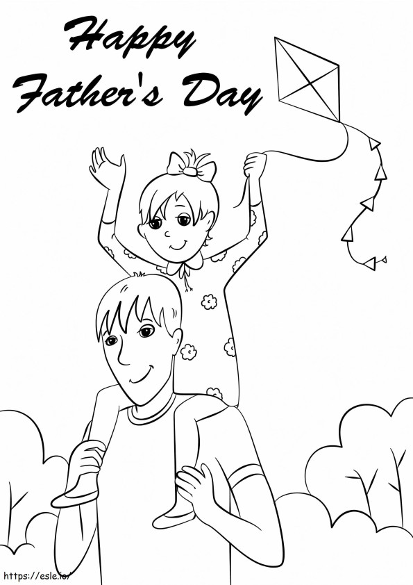 Feliz Dia dos Pais 1 para colorir
