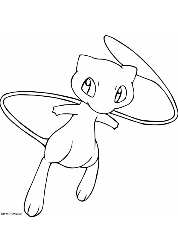 Coloriage Mew un Pokémon à imprimer dessin