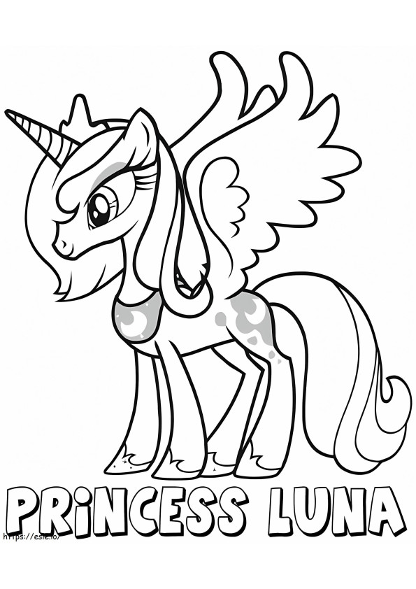 Happy Princess Luna coloring page