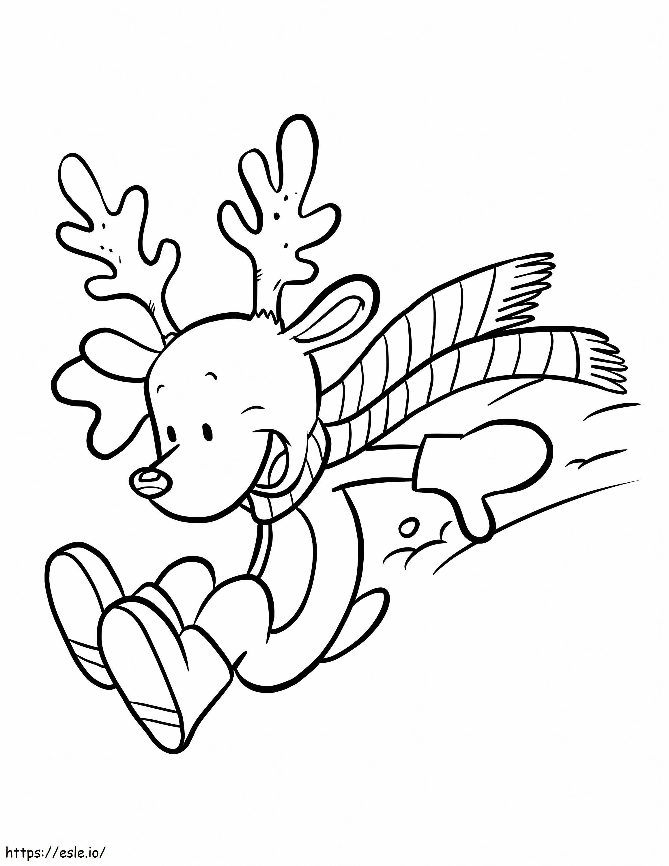 Funny Reindeer coloring page
