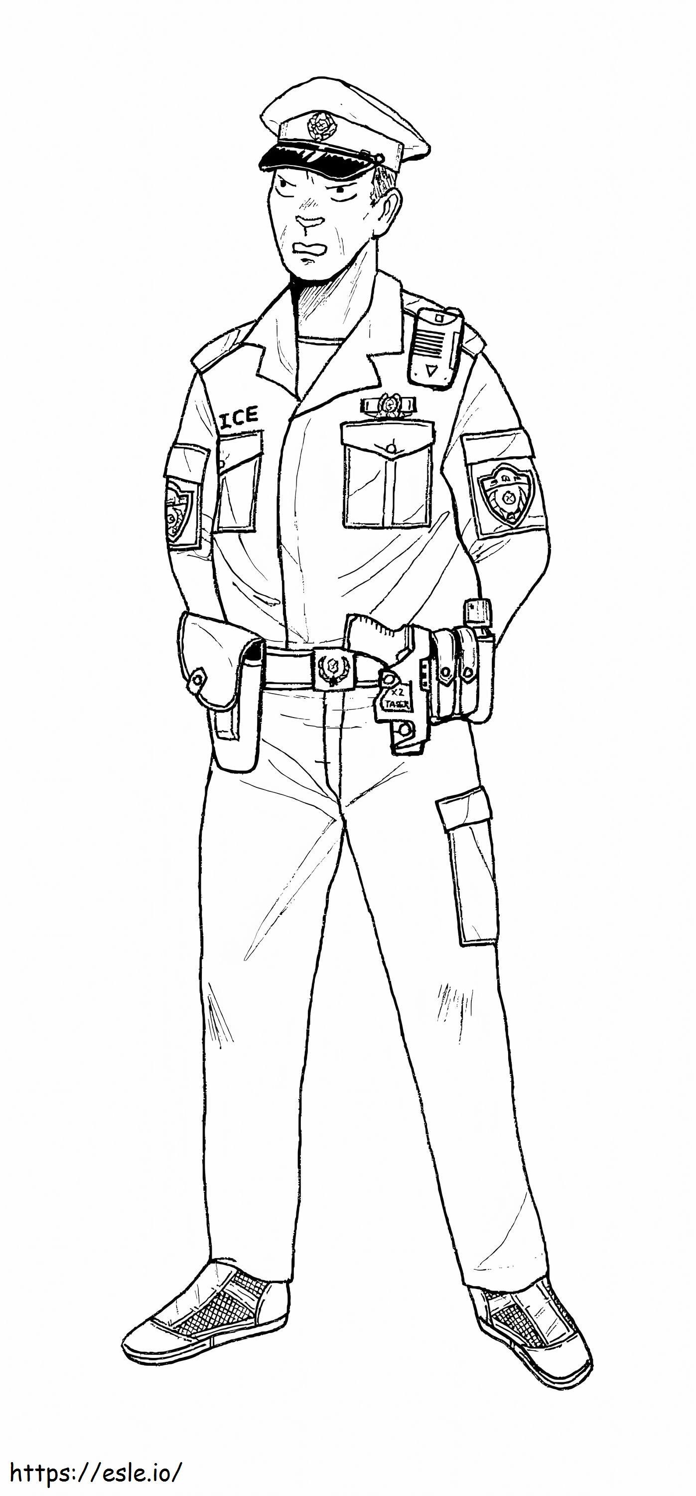Awesome Police coloring page