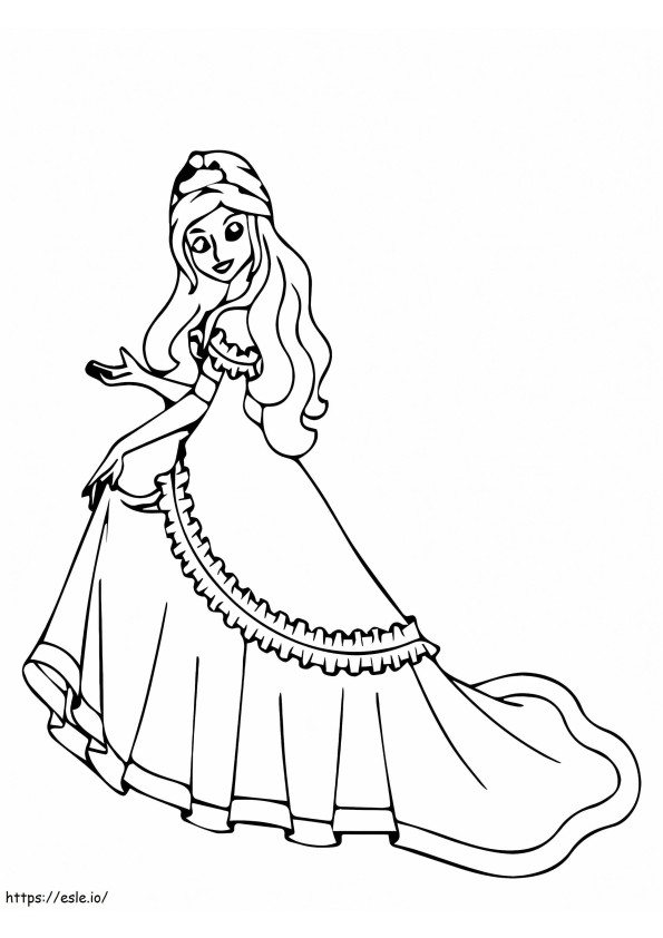 Charming Princess And The Pea coloring page