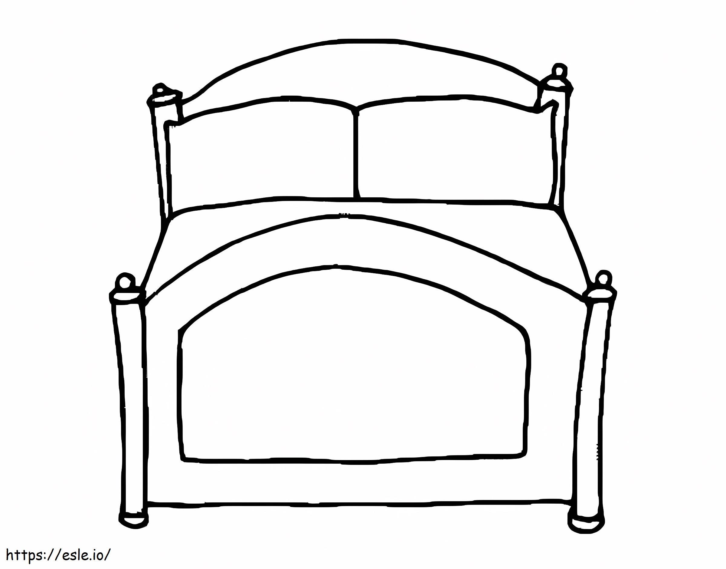 Easy Bed coloring page