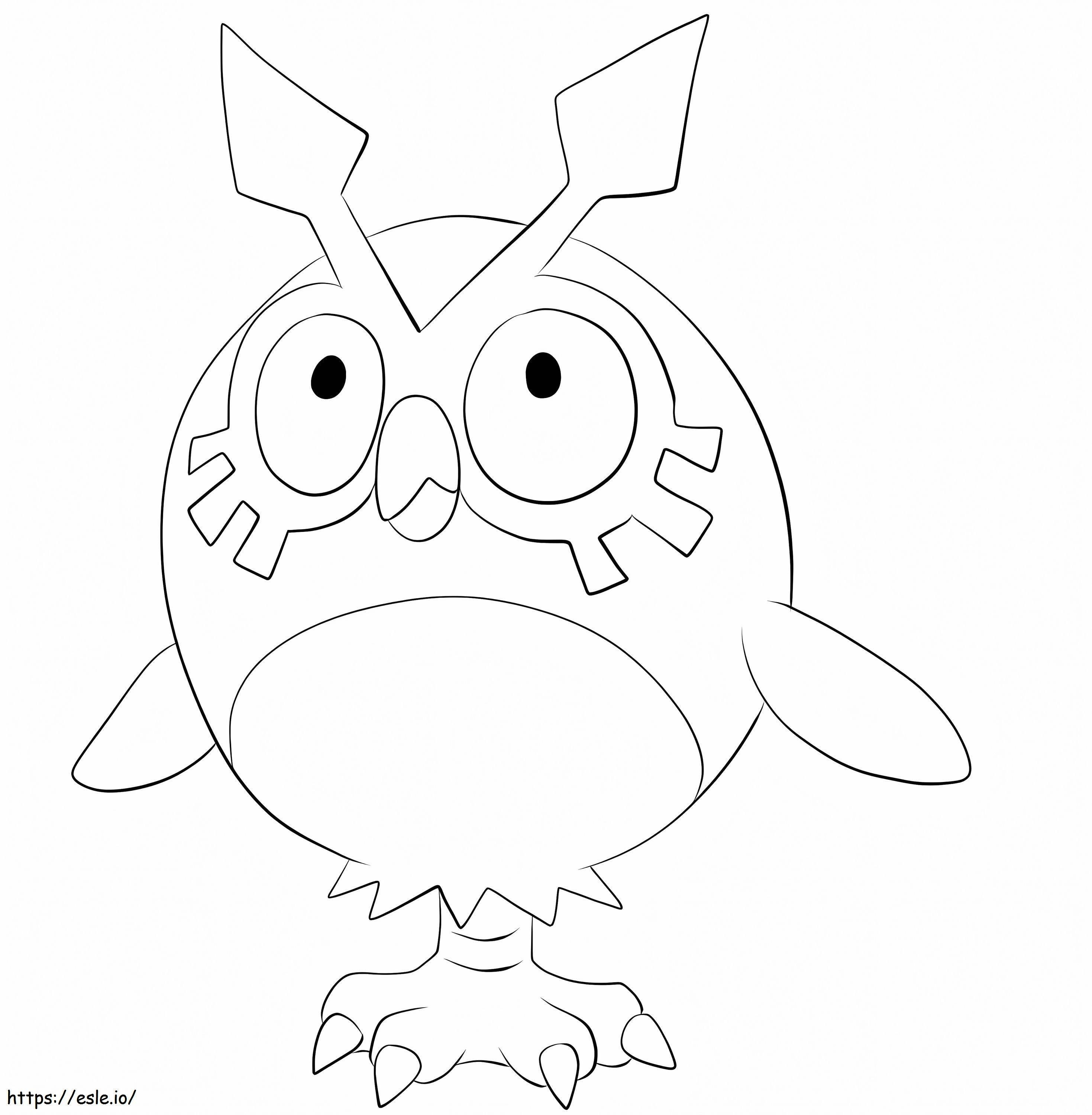 Pokemon'da Hoothoot boyama
