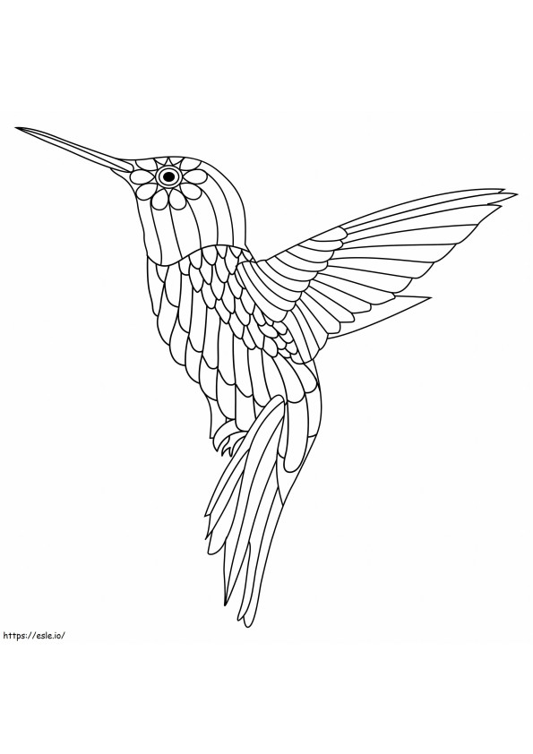 Grande colibrì da colorare