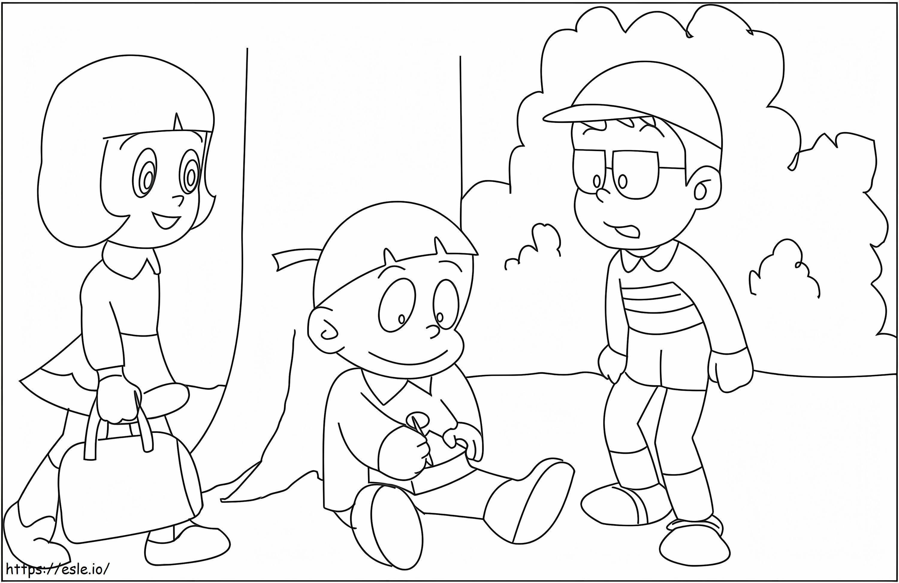 Kenichi With Friends coloring page