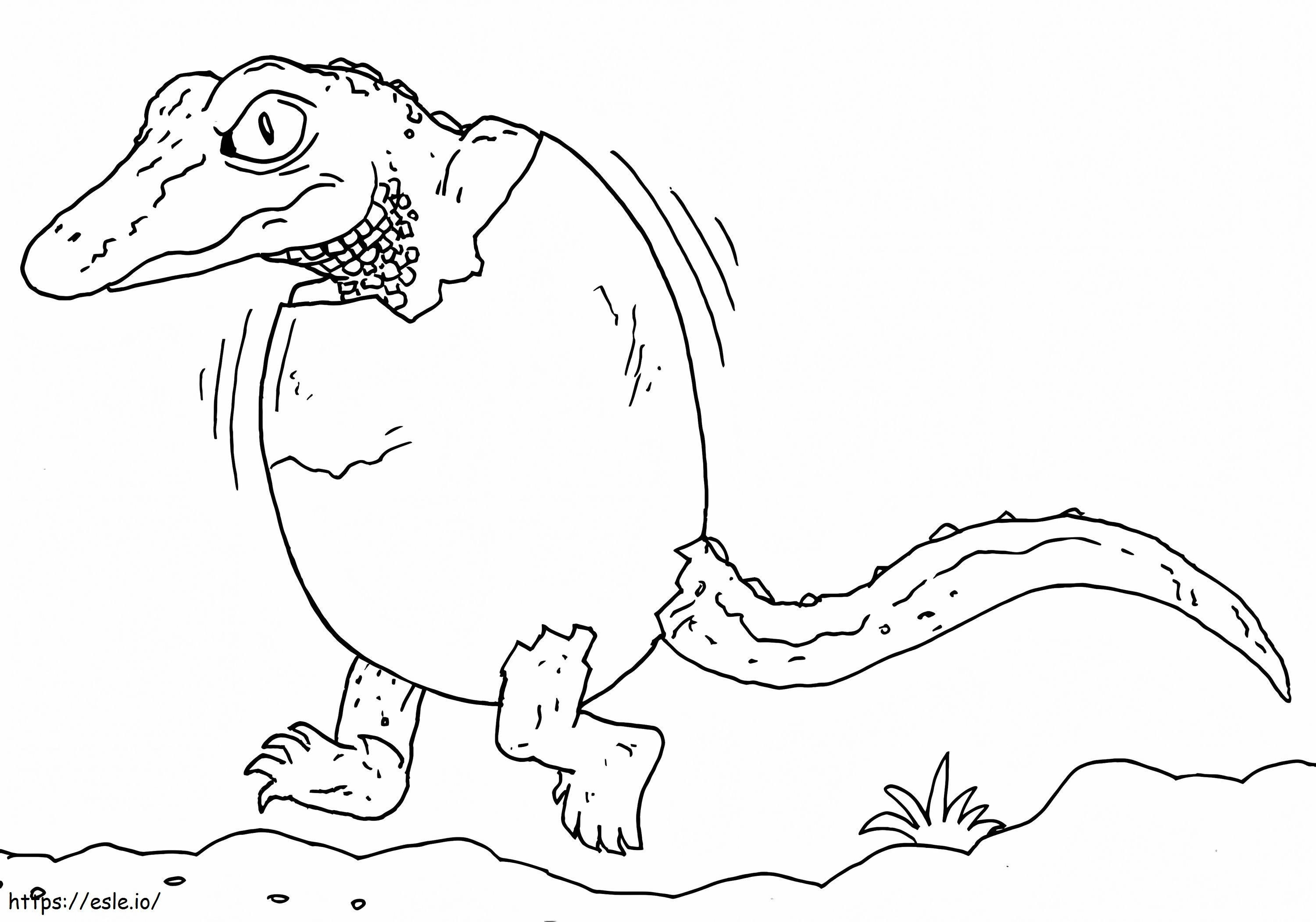 Alligator In Egg coloring page