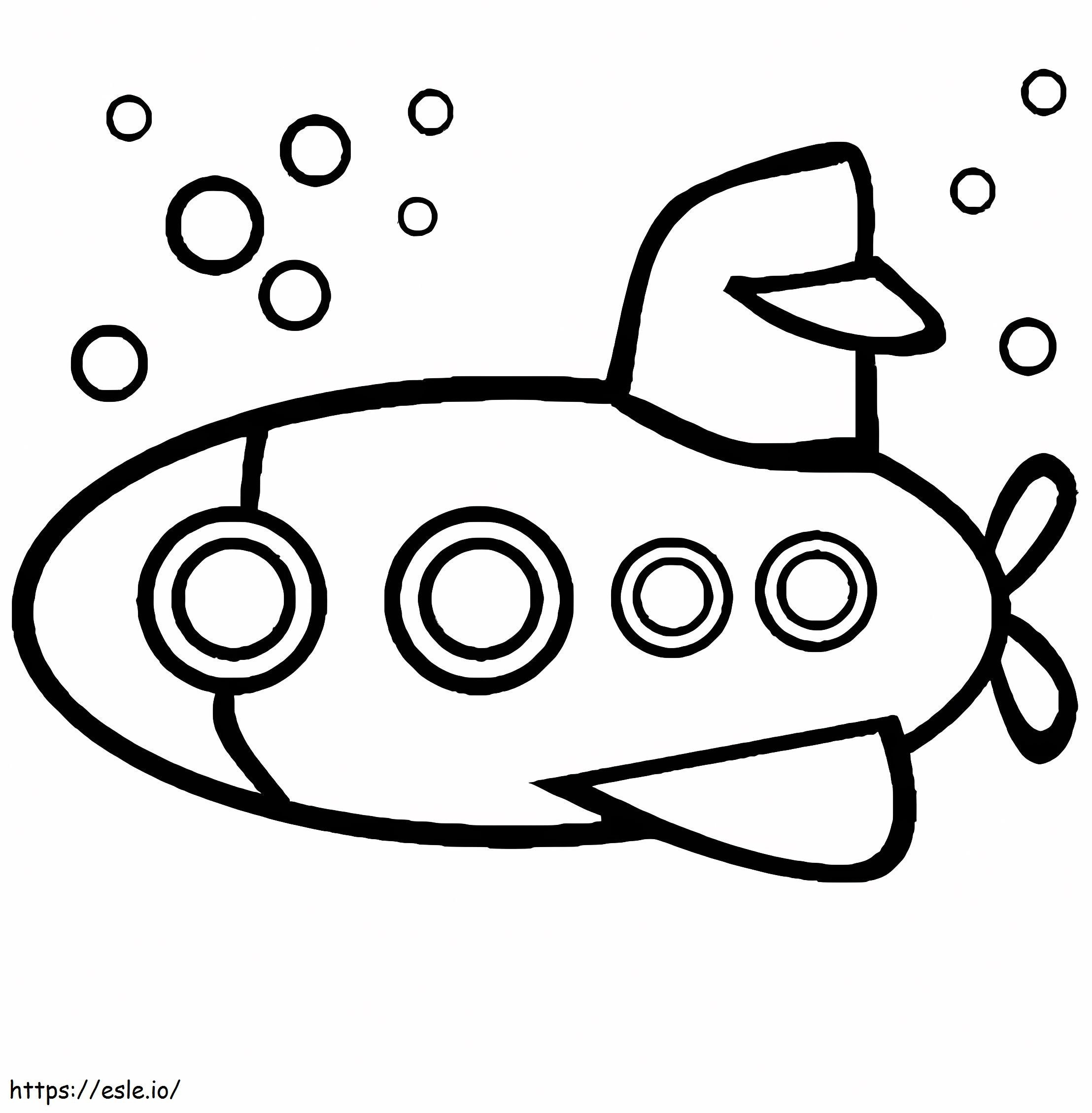Drawing Of Submarines coloring page