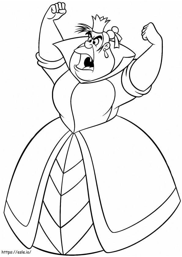 Angry Red Queen coloring page